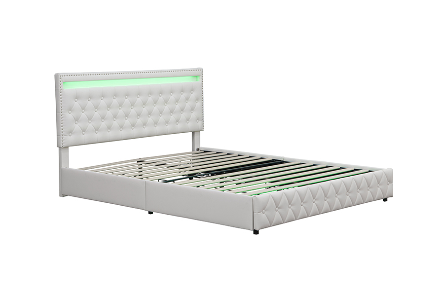 4471-1-3D ตู้เก็บของลิ้นชัก Smart Ambient Lighting โครงเตียง