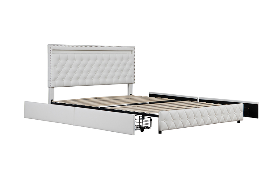 4471-1-3D ตู้เก็บของลิ้นชัก Smart Ambient Lighting โครงเตียง