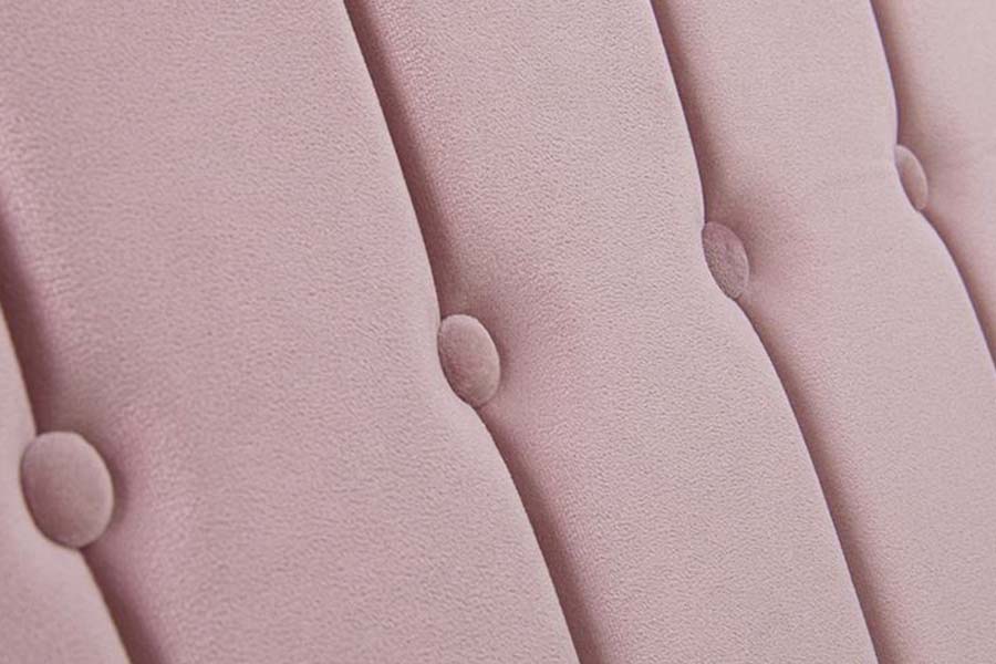 1598 ผ้ากำมะหยี่สีชมพูพร้อมเตียงหุ้มแผงไม้