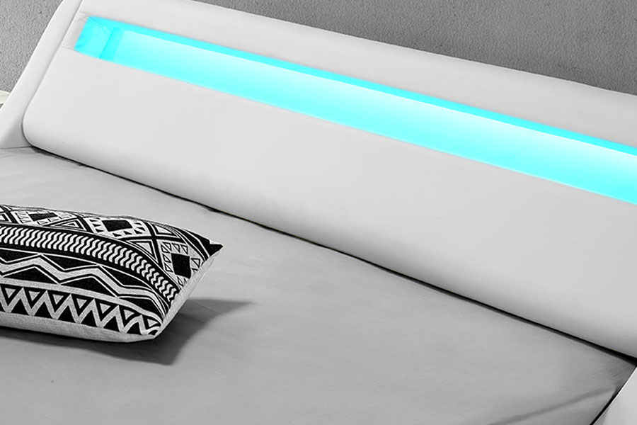 1137-1 Smart LED King Storage โครงเตียงหุ้มหนัง