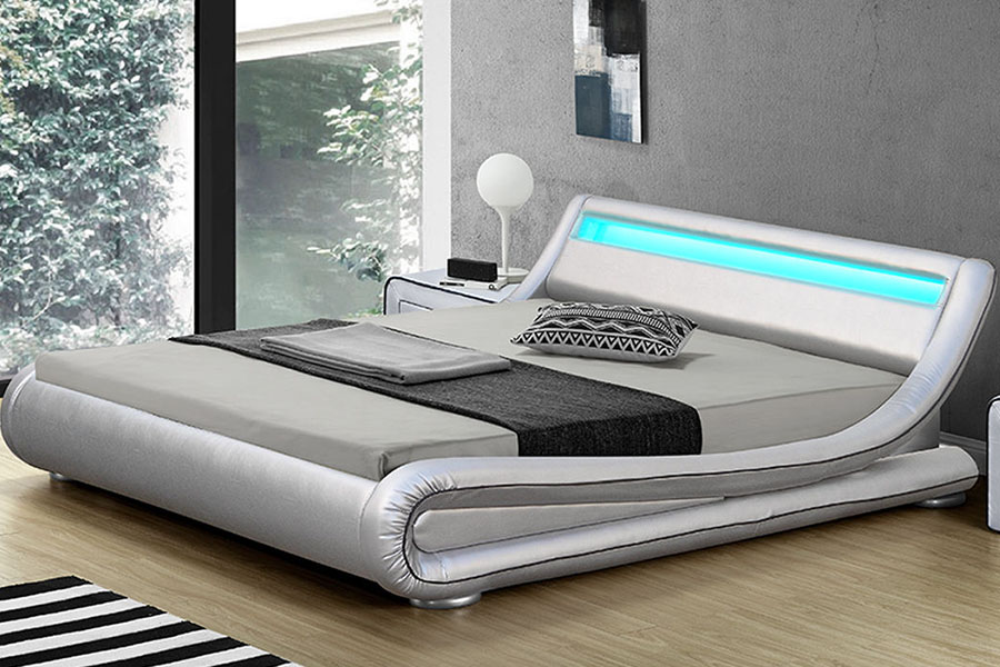 1137-1 Smart LED King Storage โครงเตียงหุ้มหนัง