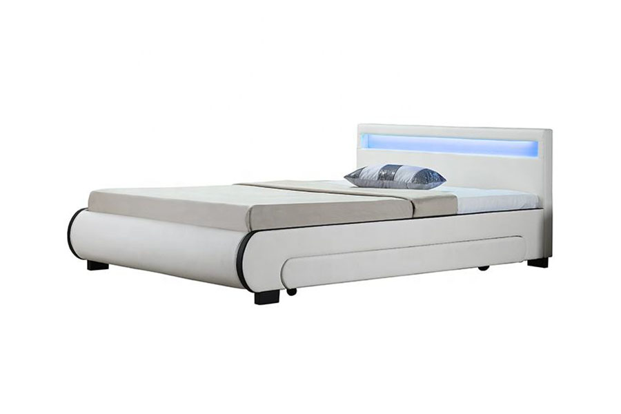 1135-1D LED ตู้เก็บของหุ้มลิ้นชักเตียงหนัง PU