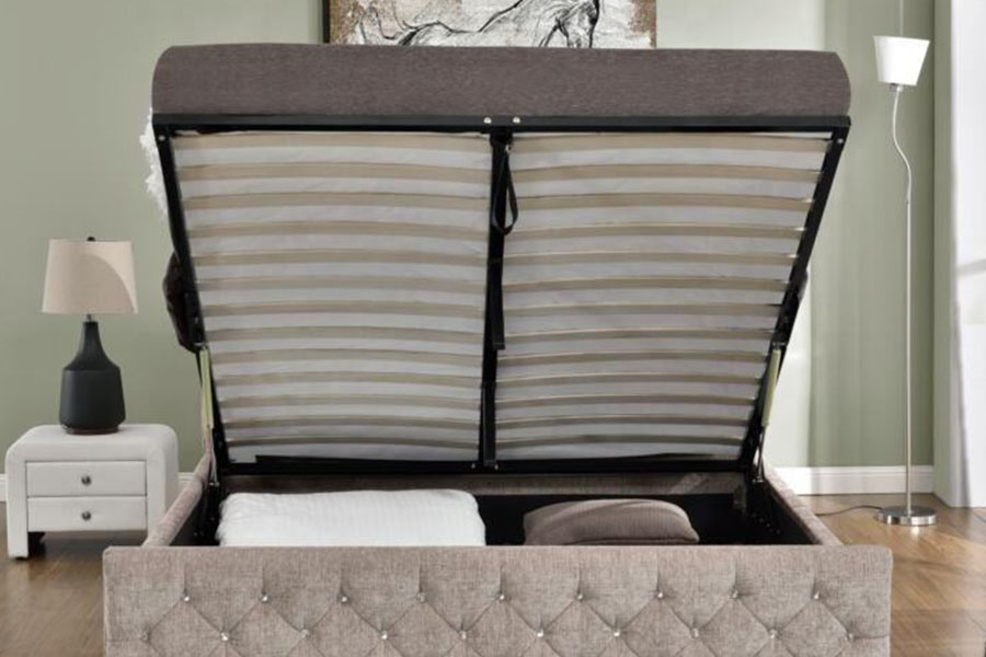 1151G Luxury Velvet Lift King โครงเตียงกระจุก
