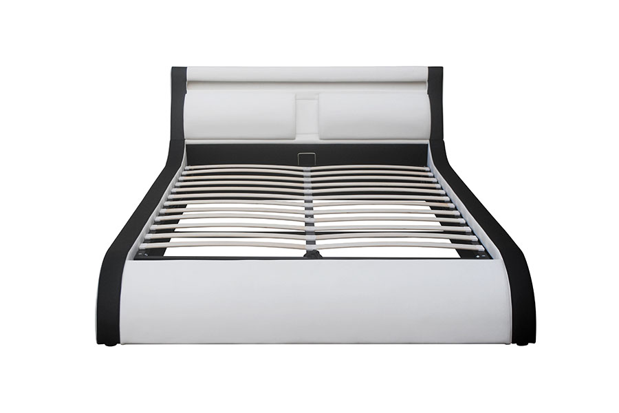 1175-1G เบาะนุ่ม LED แก๊สยก Ottoman PU หนังเตียง