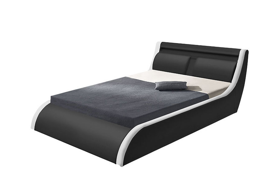 1175-1G เบาะนุ่ม LED แก๊สยก Ottoman PU หนังเตียง