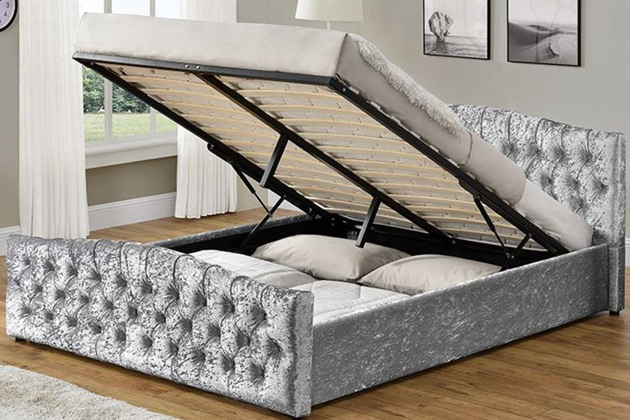 1173G ผ้าลินินผ้าแก๊สลิฟท์ Ottoman Soft แผงเก็บเตียง