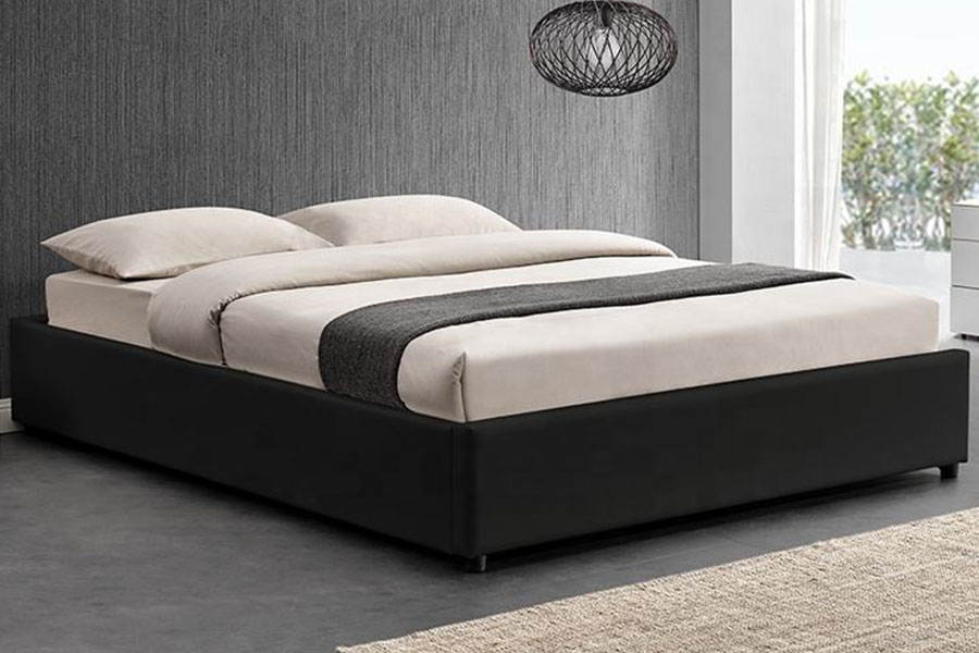 1155G Modern Faux Leather Hotel โครงเตียงแก๊สลิฟท์จัดเก็บ